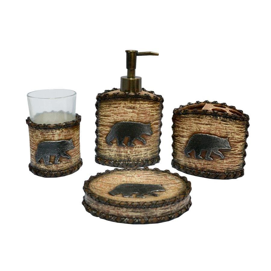 Bear 4PC Bath Countertop Accessory Set Bath Accent Set