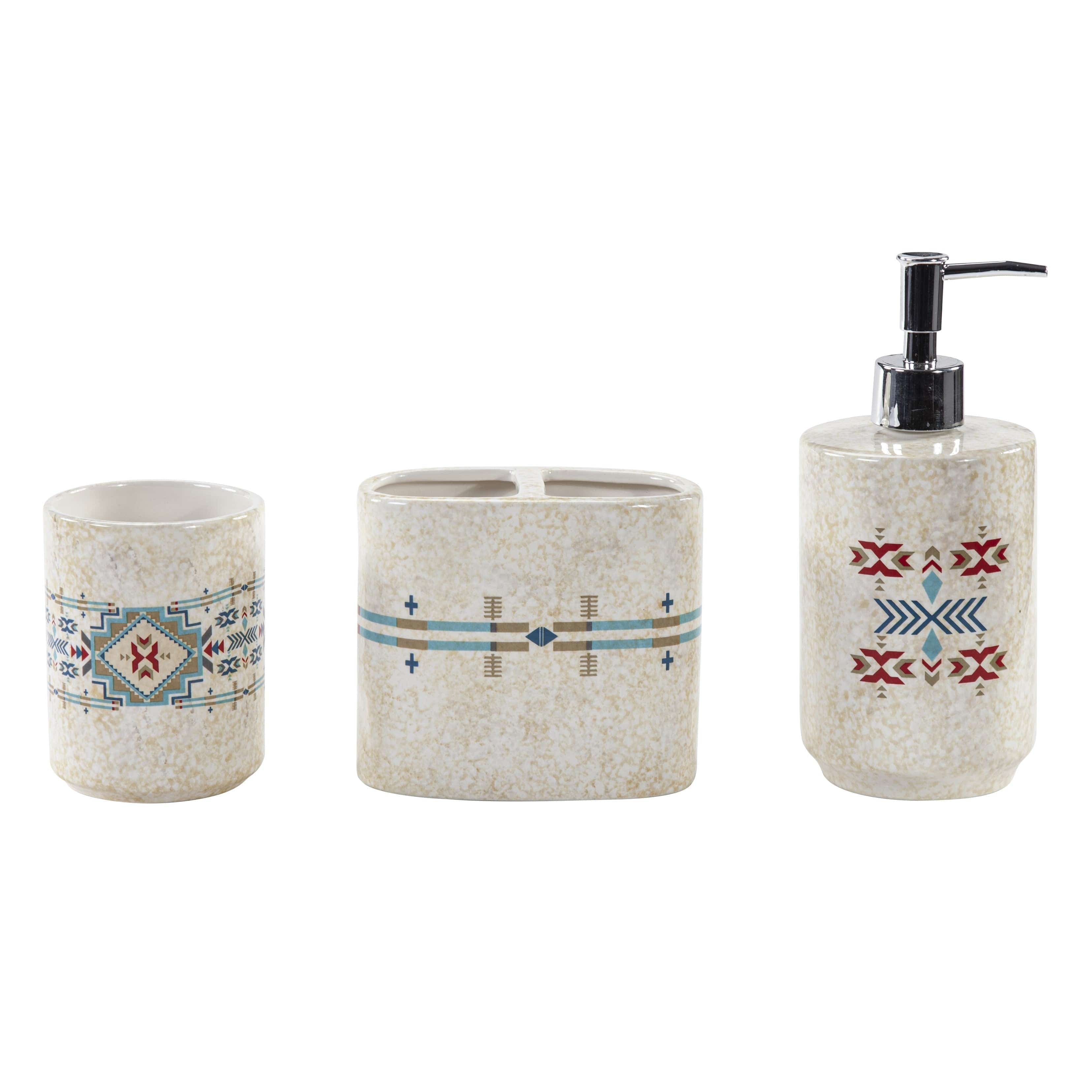 Spirit Valley Ceramic 3PC Countertop Bathroom Set Bath Accent Set