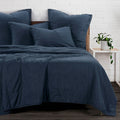 Stonewashed Cotton Canvas Coverlet Set - Denim Coverlet Set