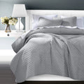 Anna Diamond Quilted Coverlet - Gray Coverlet
