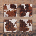 Cowhide Coaster, Set of 4 Coasters