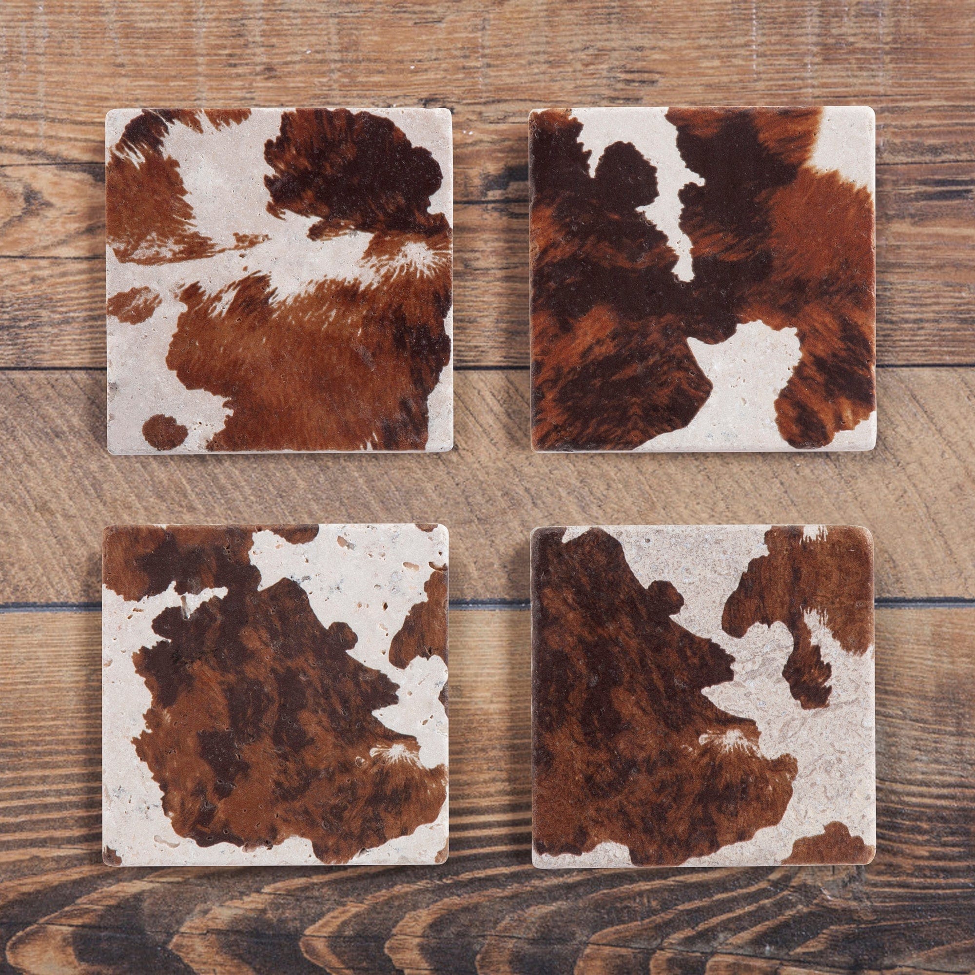 Cowhide Coaster, Set of 4 Coasters