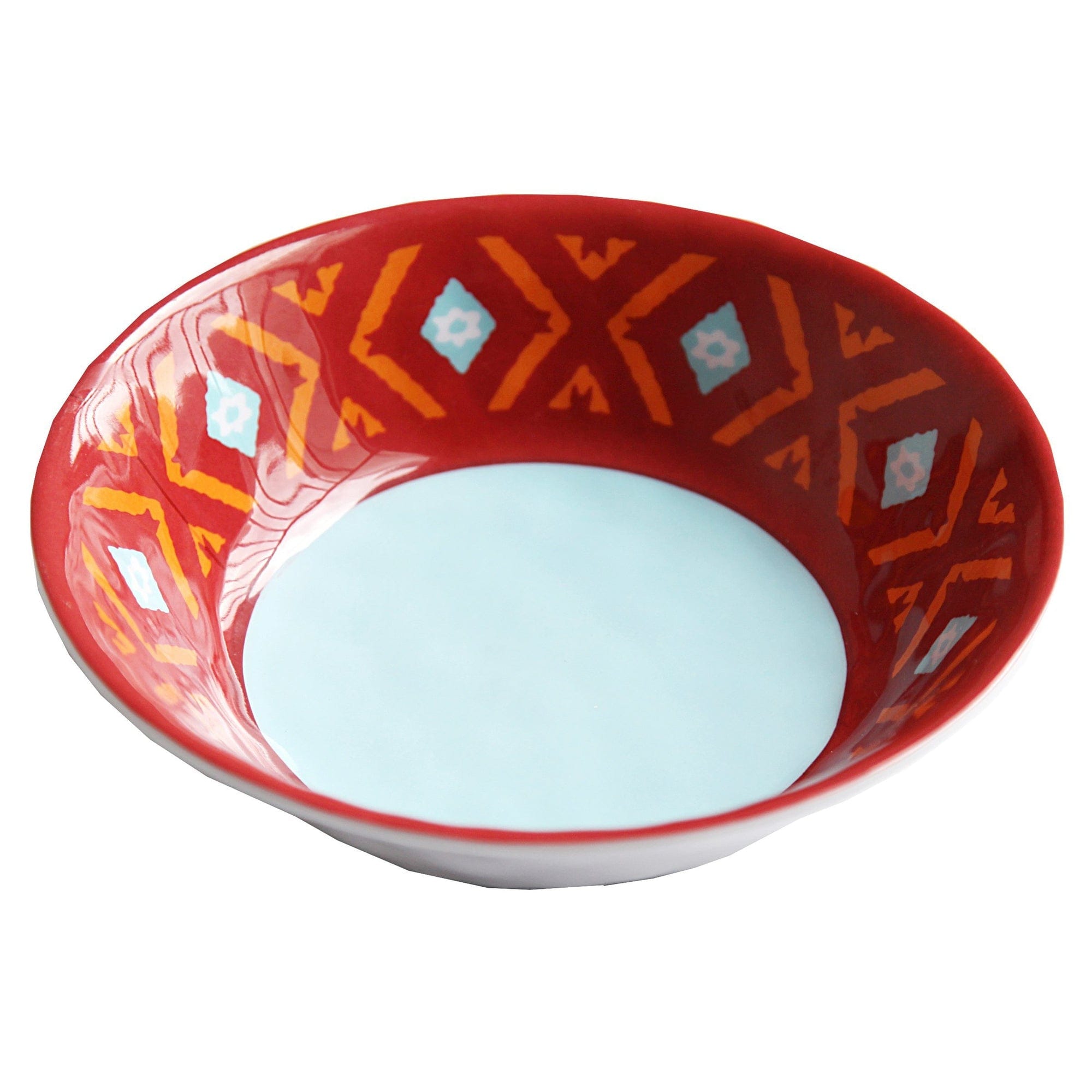 Southwest Motif Melamine Dinner Bowls, Set of 4 Bowl Set