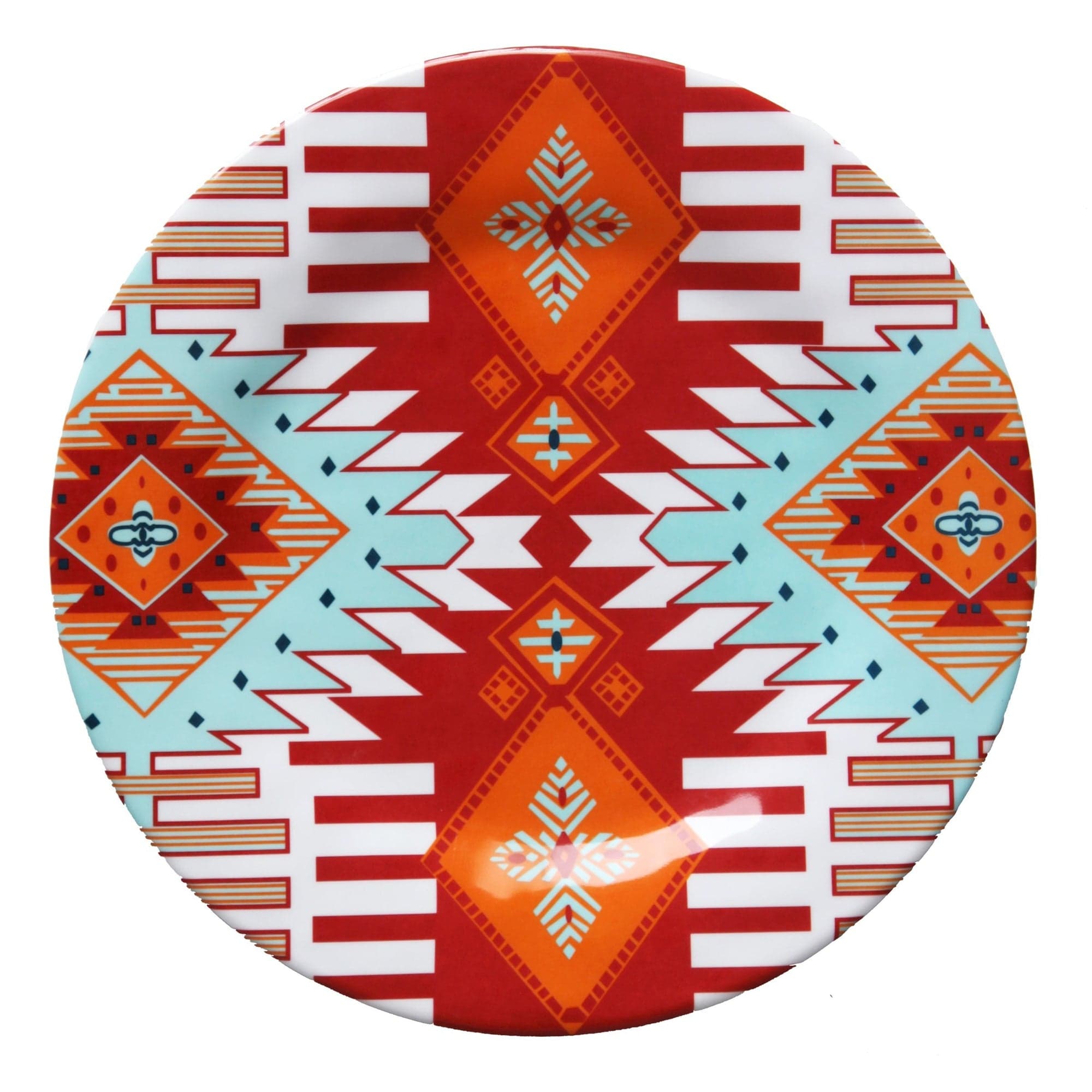 Southwest Motif Melamine Dinner Plates, Set of 4 Plate