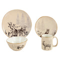 White Pine 16PC Ceramic Dinnerware Set Dinnerware Set