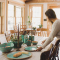 Patina Turquoise 16PC Ceramic Dinnerware Set Dinnerware Set