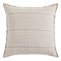 100% European Flax Linen Variegated Stripe Euro Sham, Natural Euro Sham