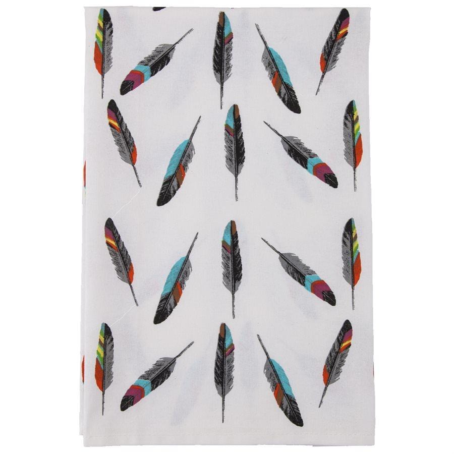 Tossed Feather Southwestern Tea Towel, Set of 5 Tea Towel