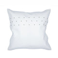 Genuine White Leather Studded Throw Pillow Leather Pillow