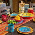 Bonita Talavera Design 14PC Melamine Dinnerware Set Dinnerware Set