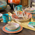 Feather 14PC Melamine Dinnerware Set Dinnerware Set