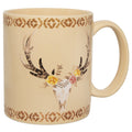 Desert Skull/Floral Design Mug, Set of 4 Mug Set