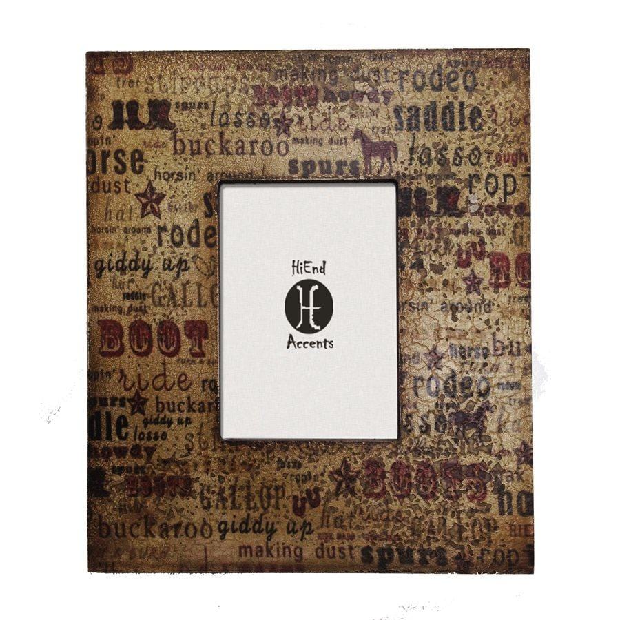 Cream Wooden Picture Frame w/ Text Picture Frame
