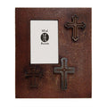 Distressed 3-Crosses Picture Frame, Red Picture Frame