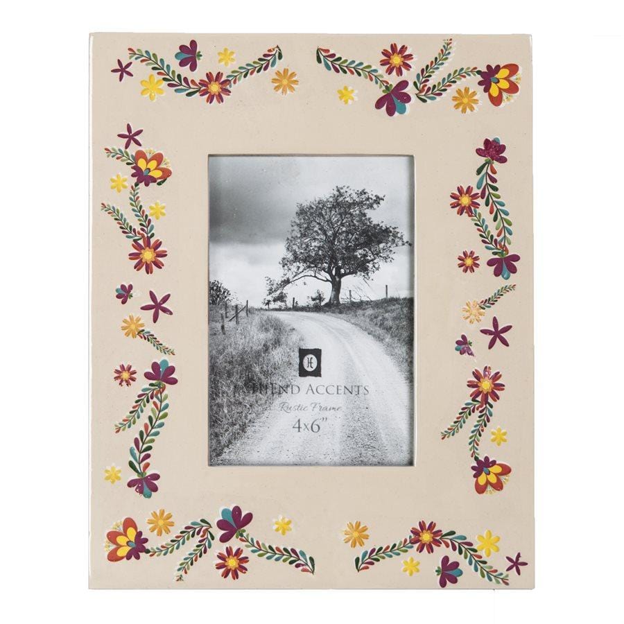Mexican Floral Ceramic Picture Frame Picture Frame