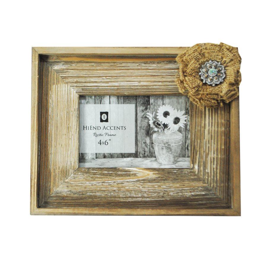 Wooden Burlap Bow Picture Frame Picture Frame