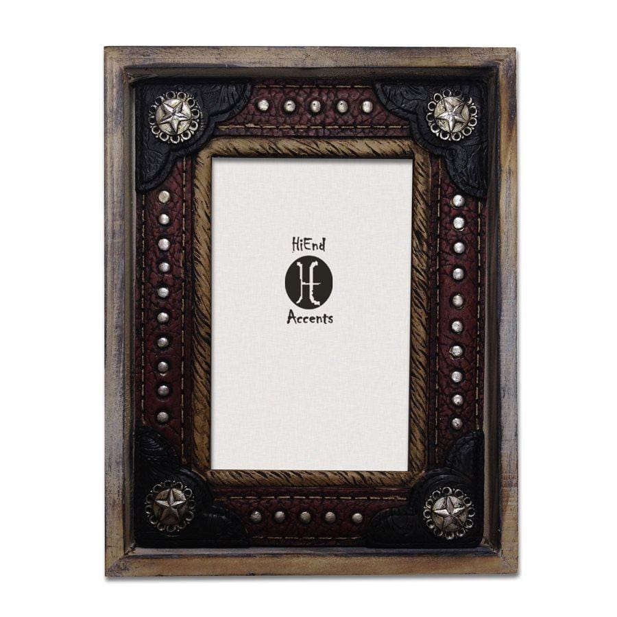 Wood w/ Resin Leather Insert Picture Frame Picture Frame
