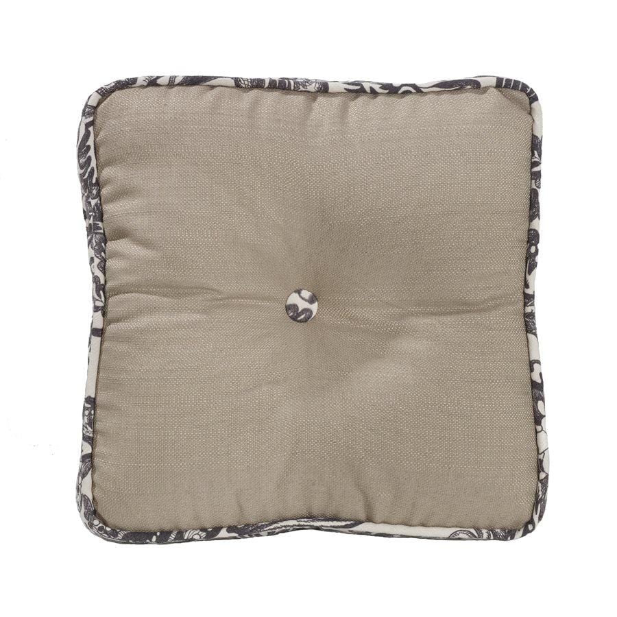 Augusta Buttoned Toile Box Pillow Pillow