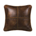 Brighton Stitched Faux Leather Decorative Throw Pillow Throw