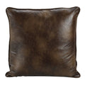Brown Faux Leather Euro Pillow Pillow