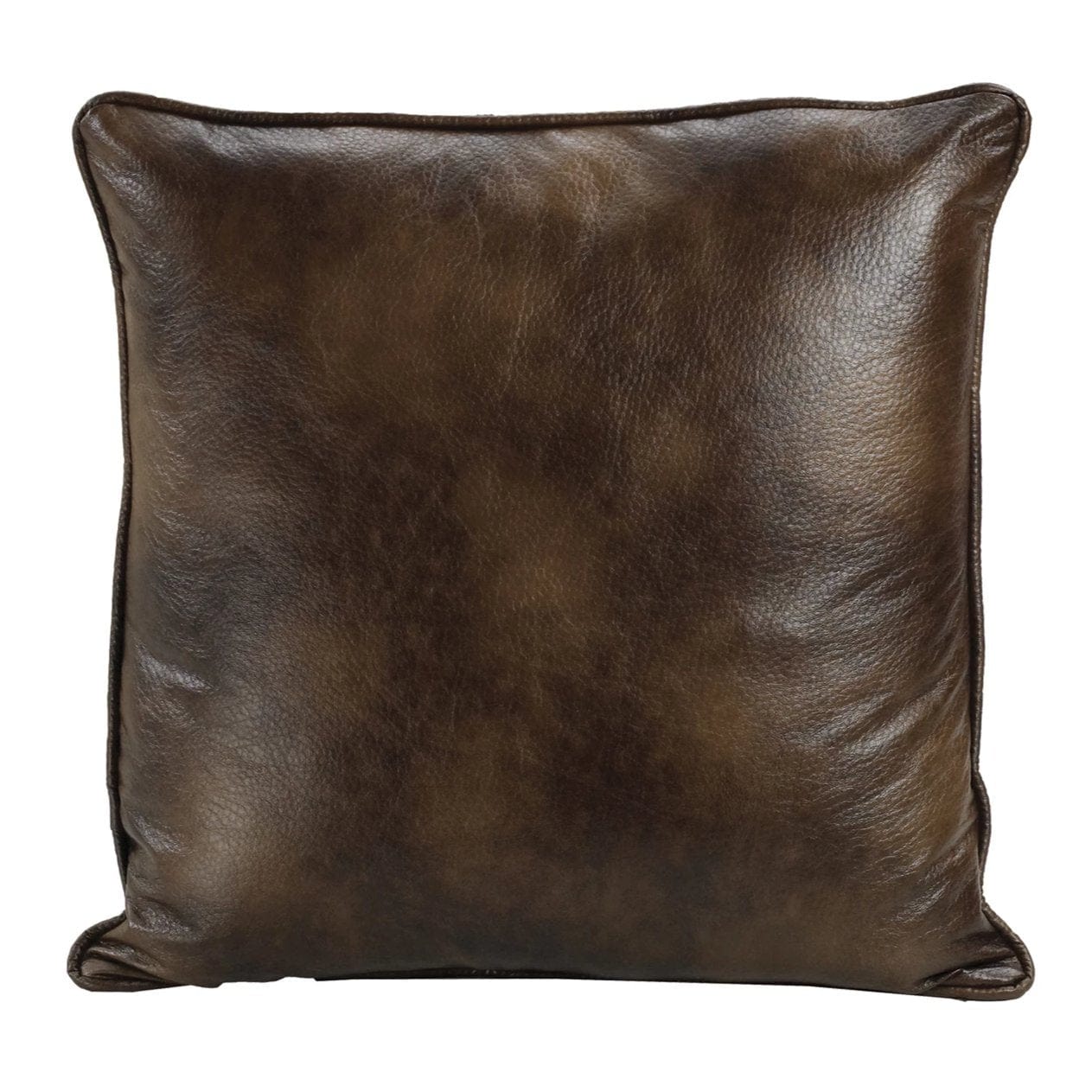 Brown Faux Leather Euro Pillow Pillow