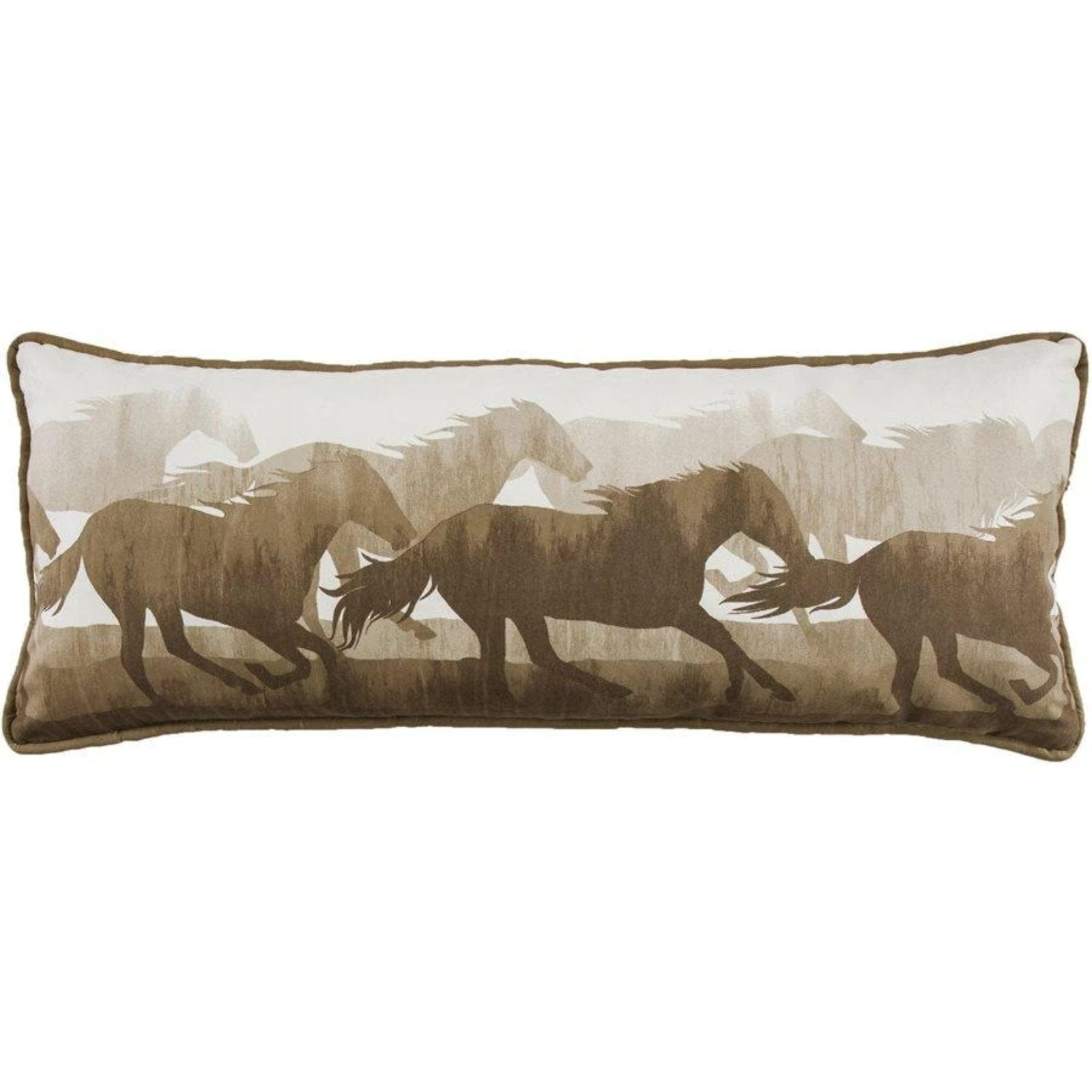 Brown & White Running Horse Body Pillow Pillow