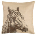 Burlap Horse Head Throw Pillow Throw