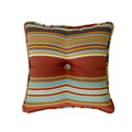 Calhoun Tufted Throw Pillow w/ Stripes Throw
