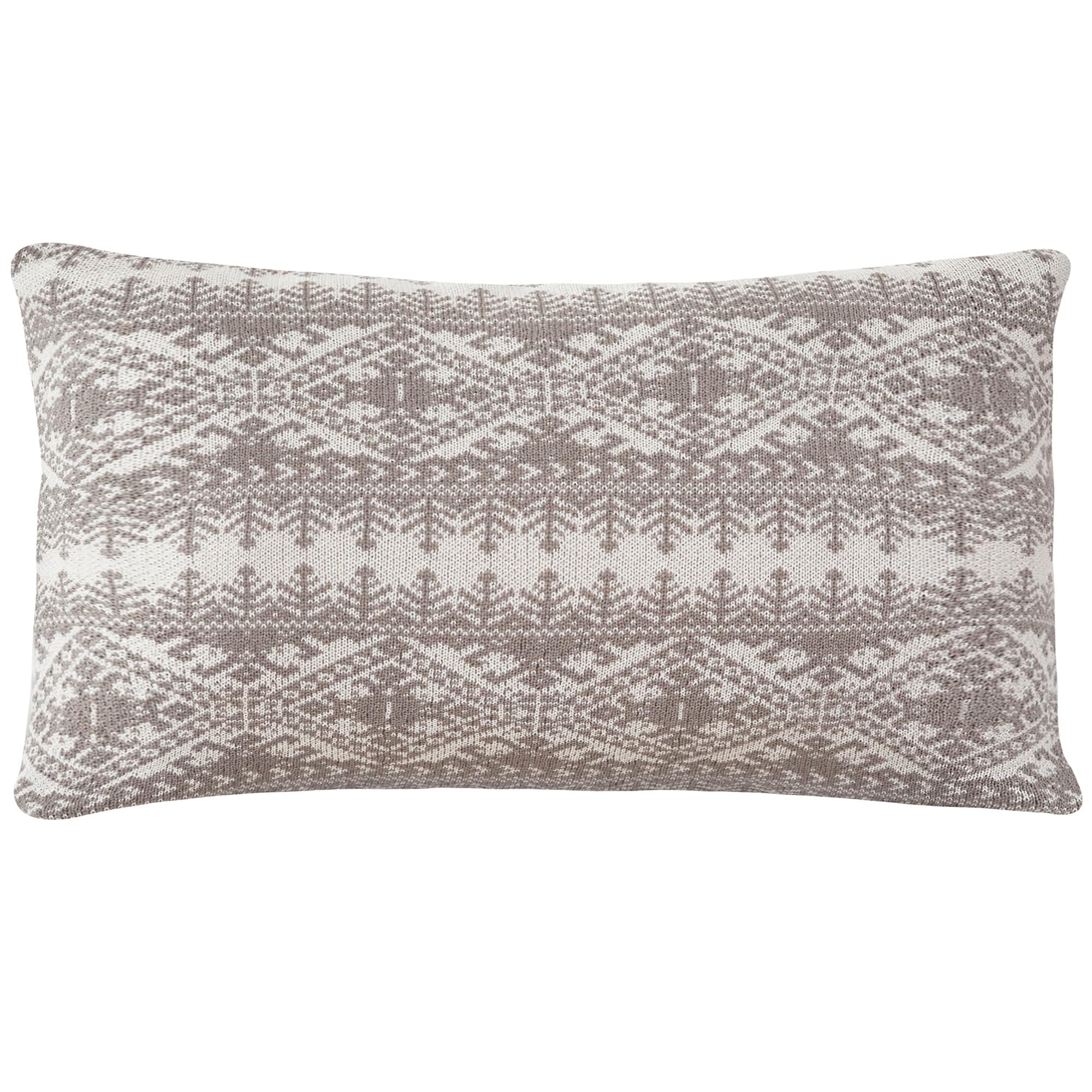 Fair Isle Knit Body Pillow, Taupe Pillow