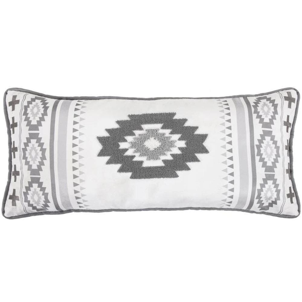 Free Spirit Crewel Embroidered Lumbar Pillow Pillow