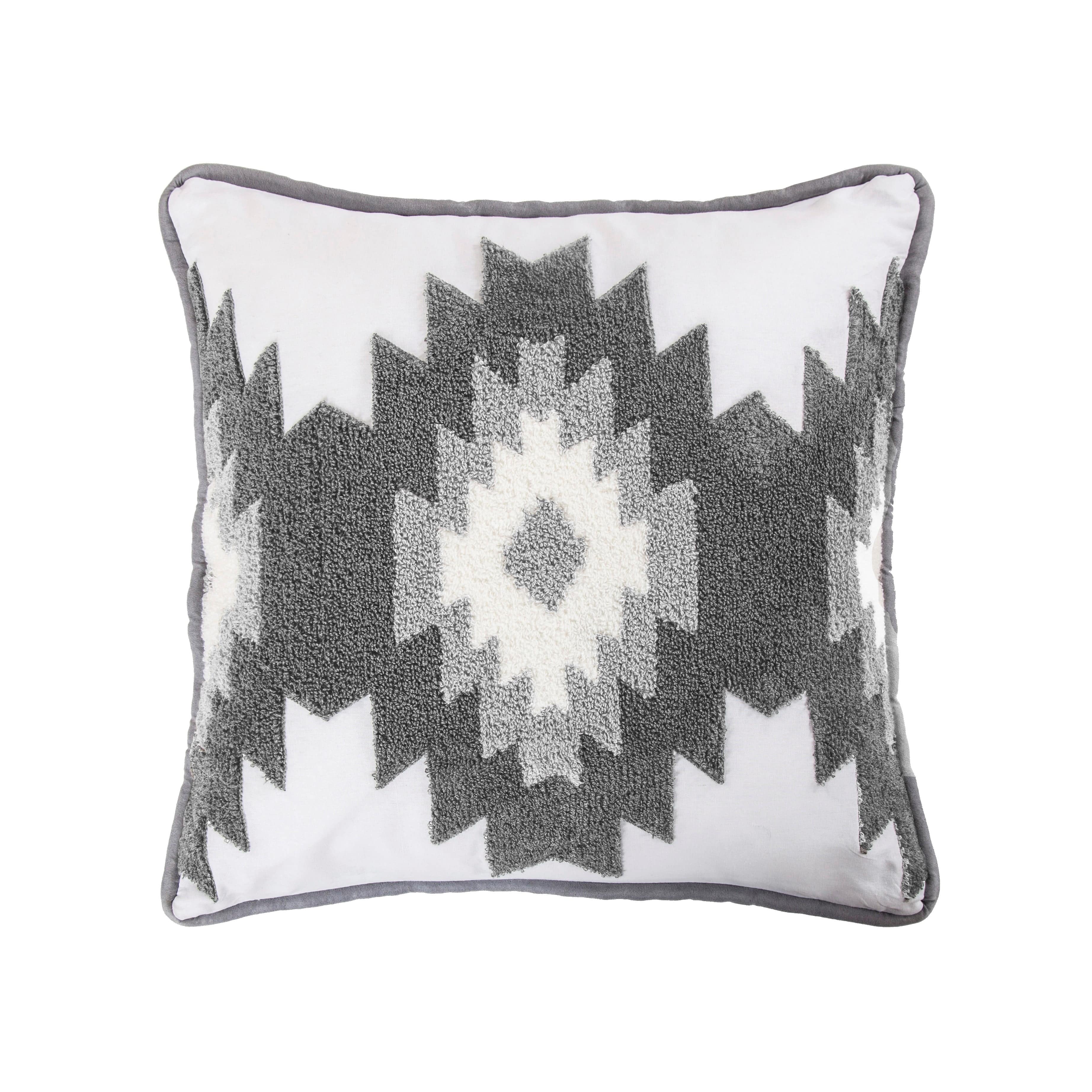 Free Spirit Throw Pillow w/ Crewel Embroidery Throw