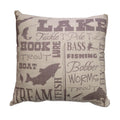 Lake Text Collage Throw Pillow Throw