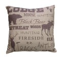 Lodge Text Collage Decorative Throw Pillow Throw