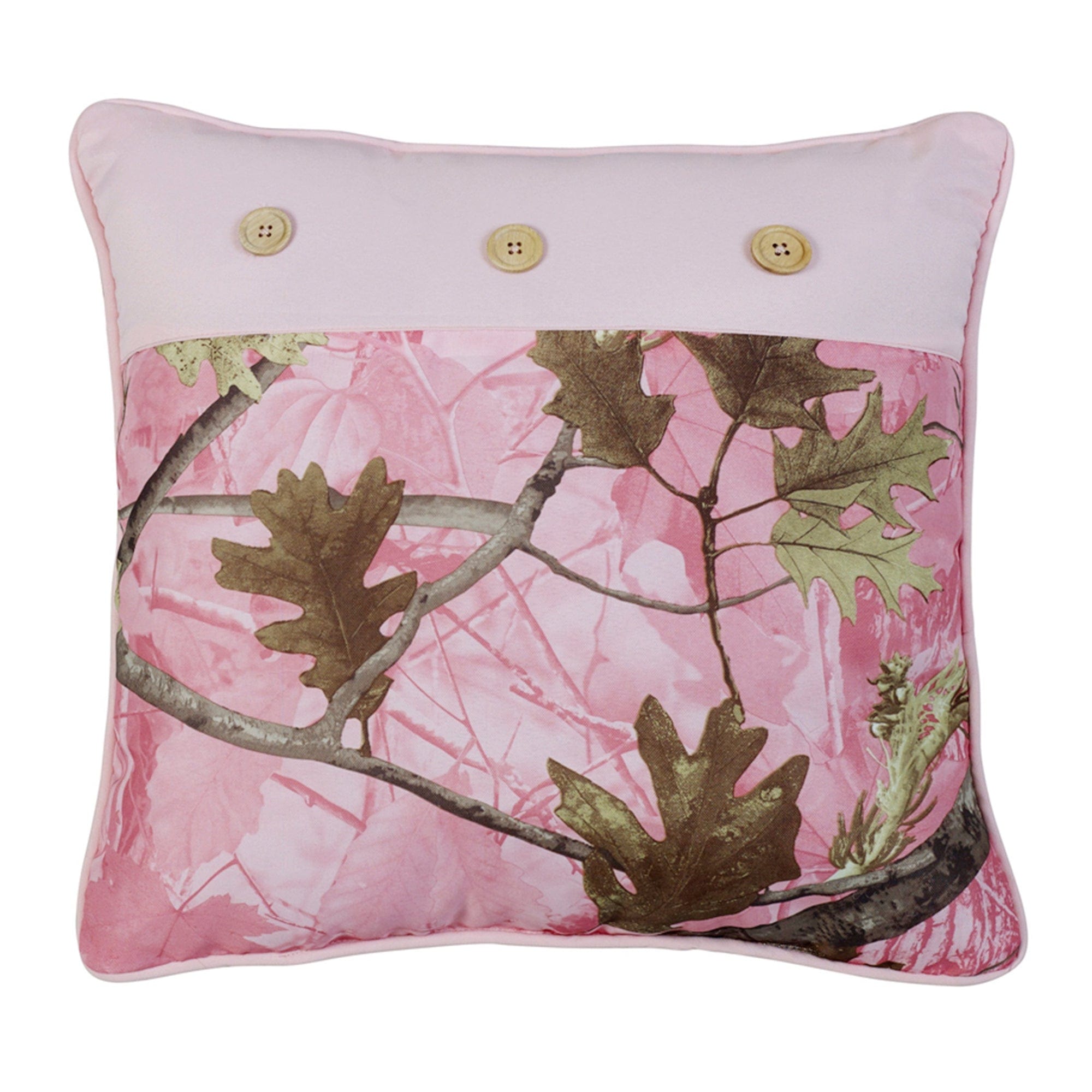 Oak Camo Pillow, Pink Pillow