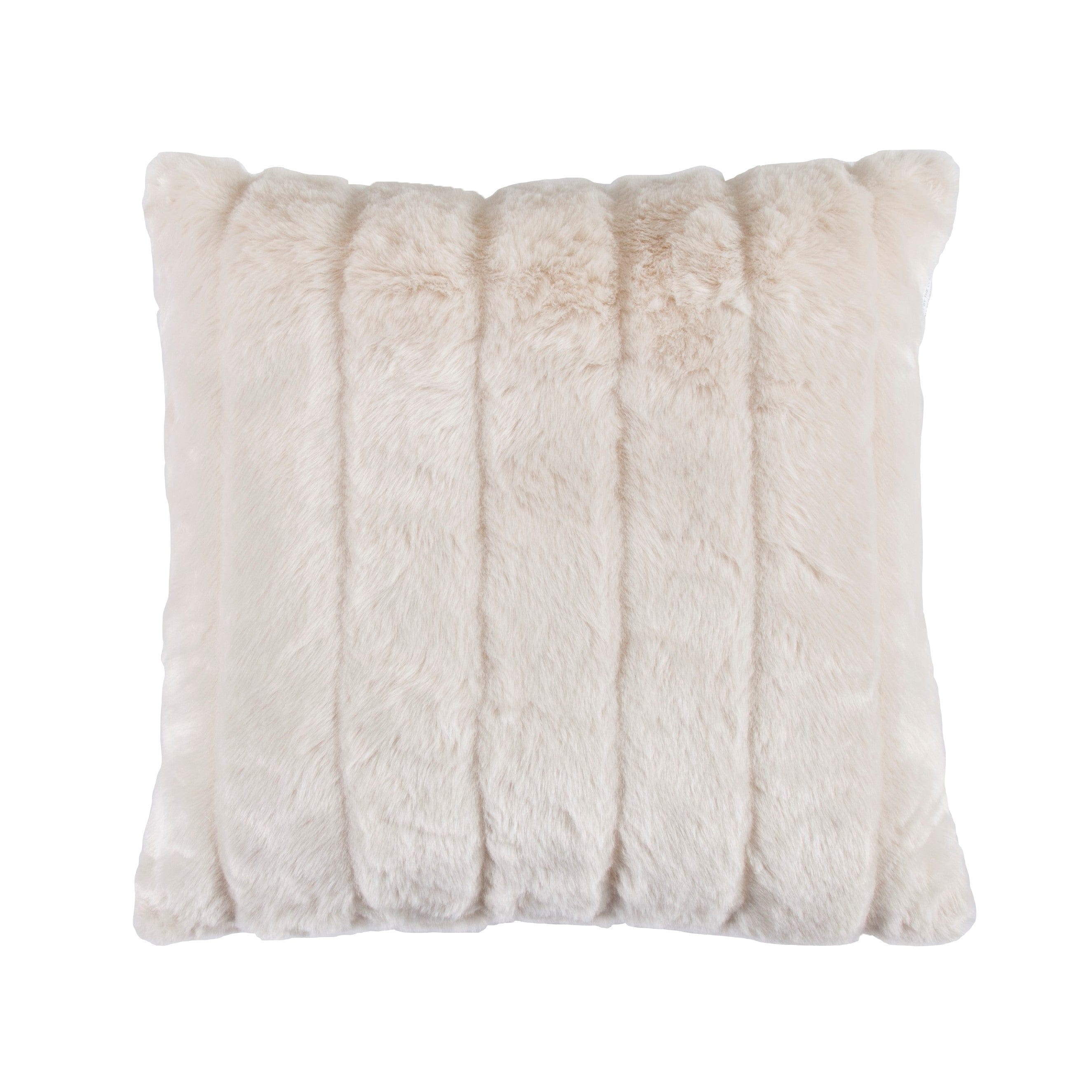 White Mink Throw Pillow Pillow