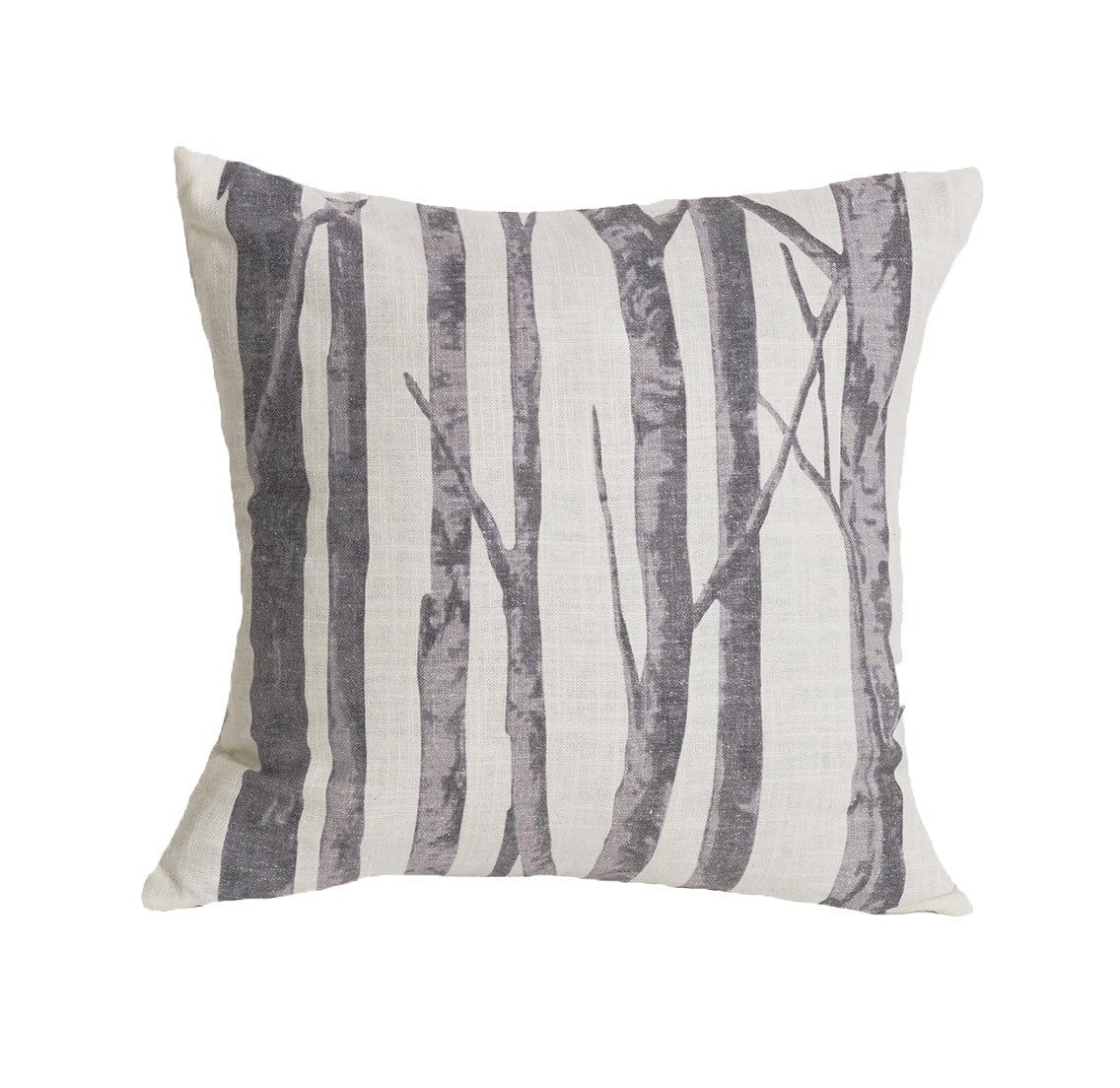 Printed Branches Cream & Gray Throw Pillow Throw