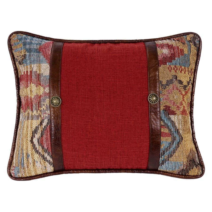 Ruidoso Chenille Geometric Pillow with Concho Pillow