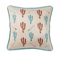 Serape Cactus Throw Pillow w/ Embroidery Details Throw