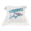Turquoise Embroidered "Thunderbird Lodge" Pillow Pillow