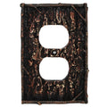 Pine Bark Single Outlet Cover Wall Plate Switch and Outlet Wall Plate