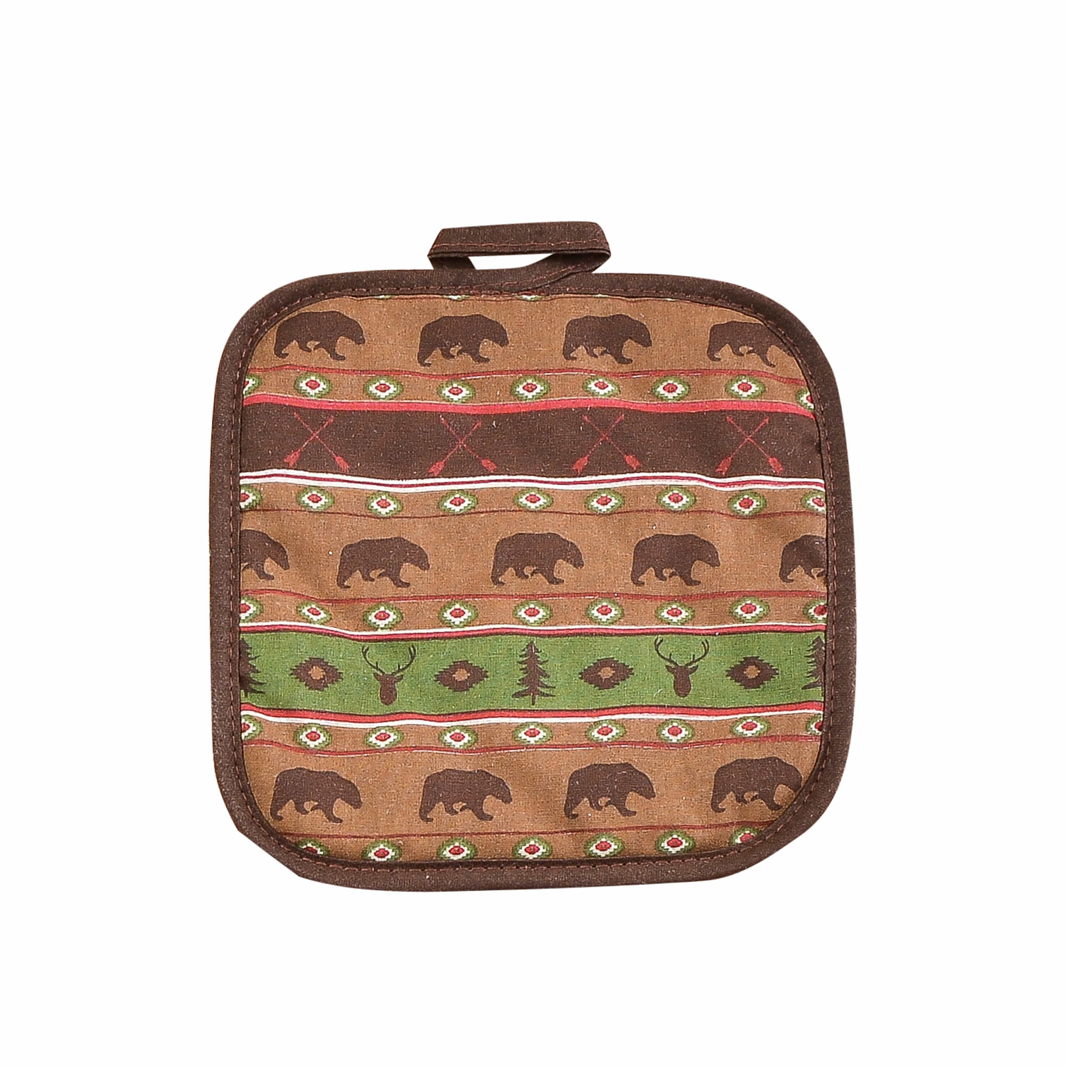 Aztec Multi-Animal Printed Pot Holder, Set of 10 Oven Mitt or Pot Holder