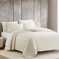 Eucalyptus Pintuck Quilt Set - Ivory Quilt Set