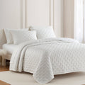 Eucalyptus Pintuck Quilt Set - White Quilt Set