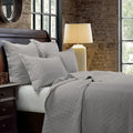 Linen Cotton Diamond Quilt - Gray Quilt