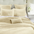Stonewashed Cotton Velvet Quilt - Light Tan Quilt