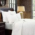 Linen Cotton Diamond Quilt - Vintage White Quilt