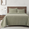 Stonewashed Cotton Gauze Quilt Set - Celadon Quilt Set