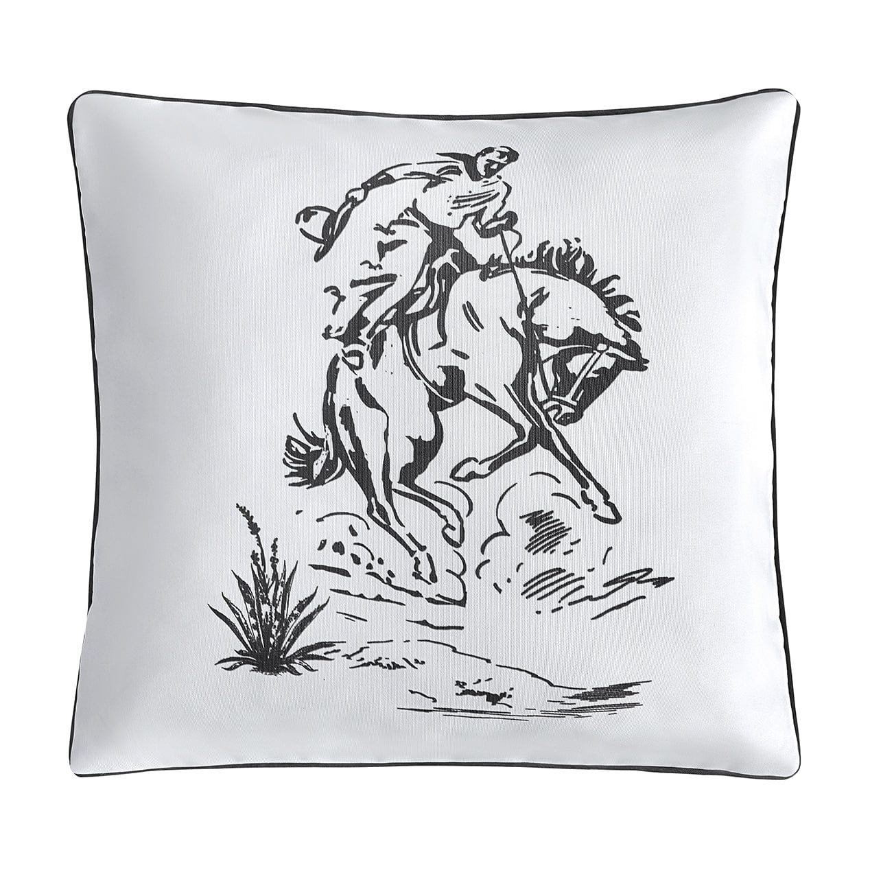 Ranch Life Bronc Rider Indoor/Outdoor Pillow Pillow
