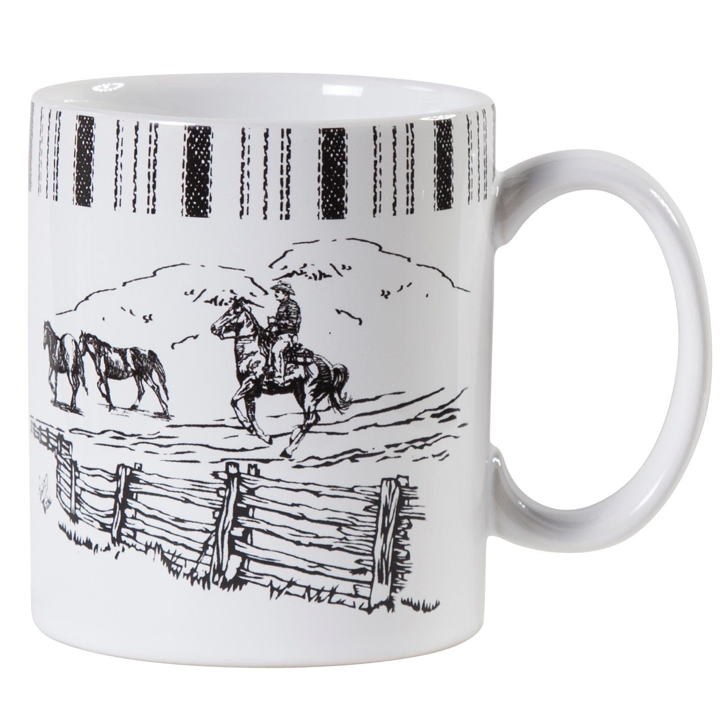Ranch Life Horse Mug, Set of 4 Mug Set