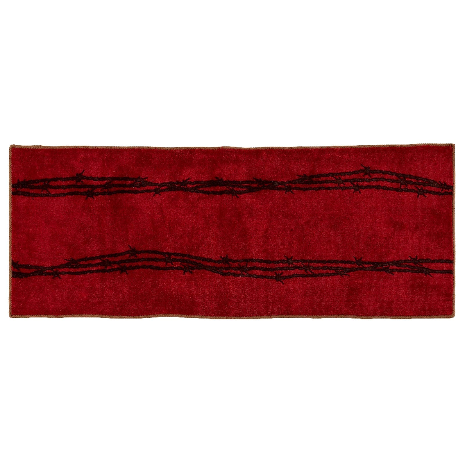 Red Barbwire Kitchen/Bath Rug Bath or Kitchen Rug